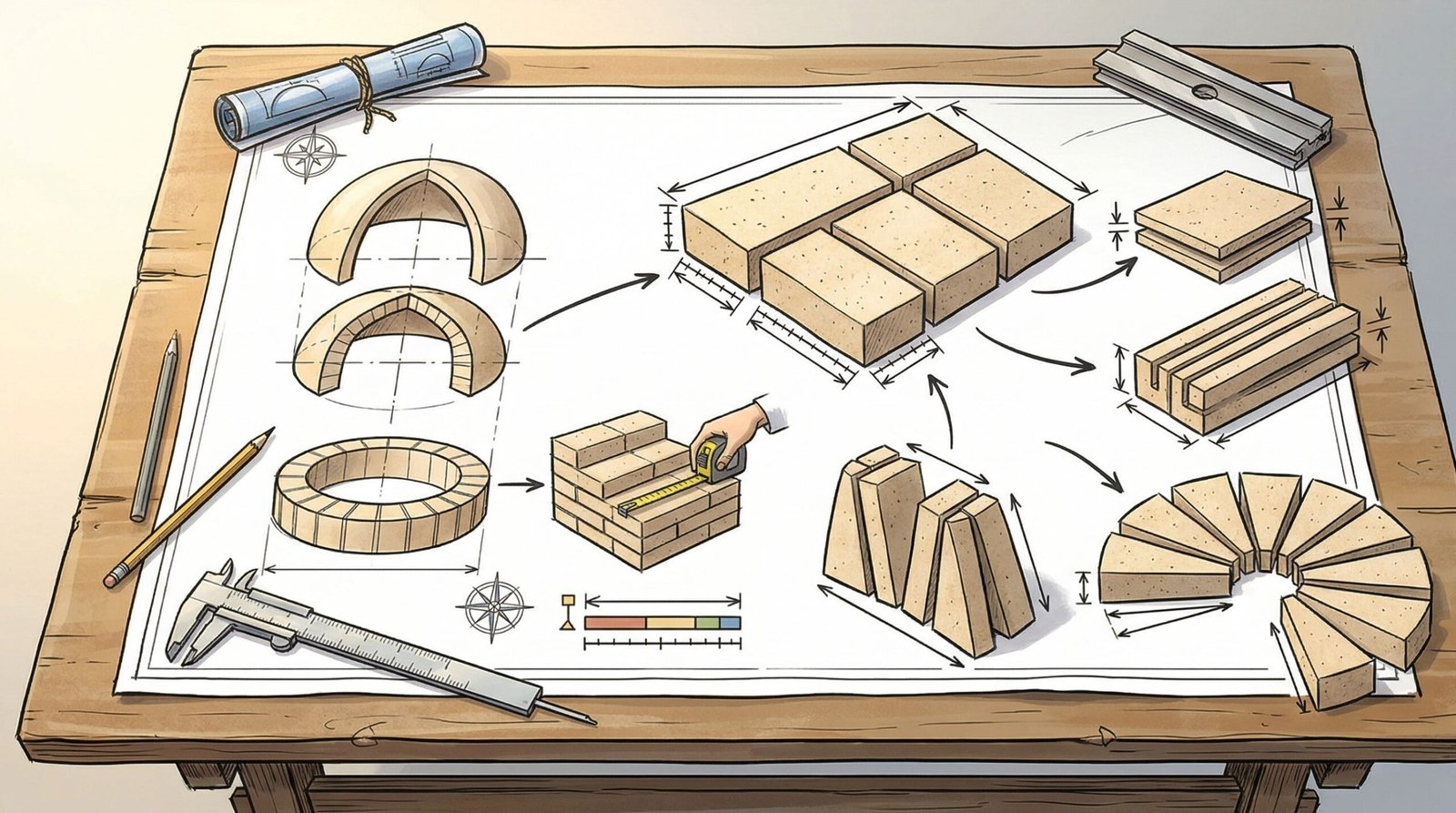 Fire Brick Sizes and Dimensions