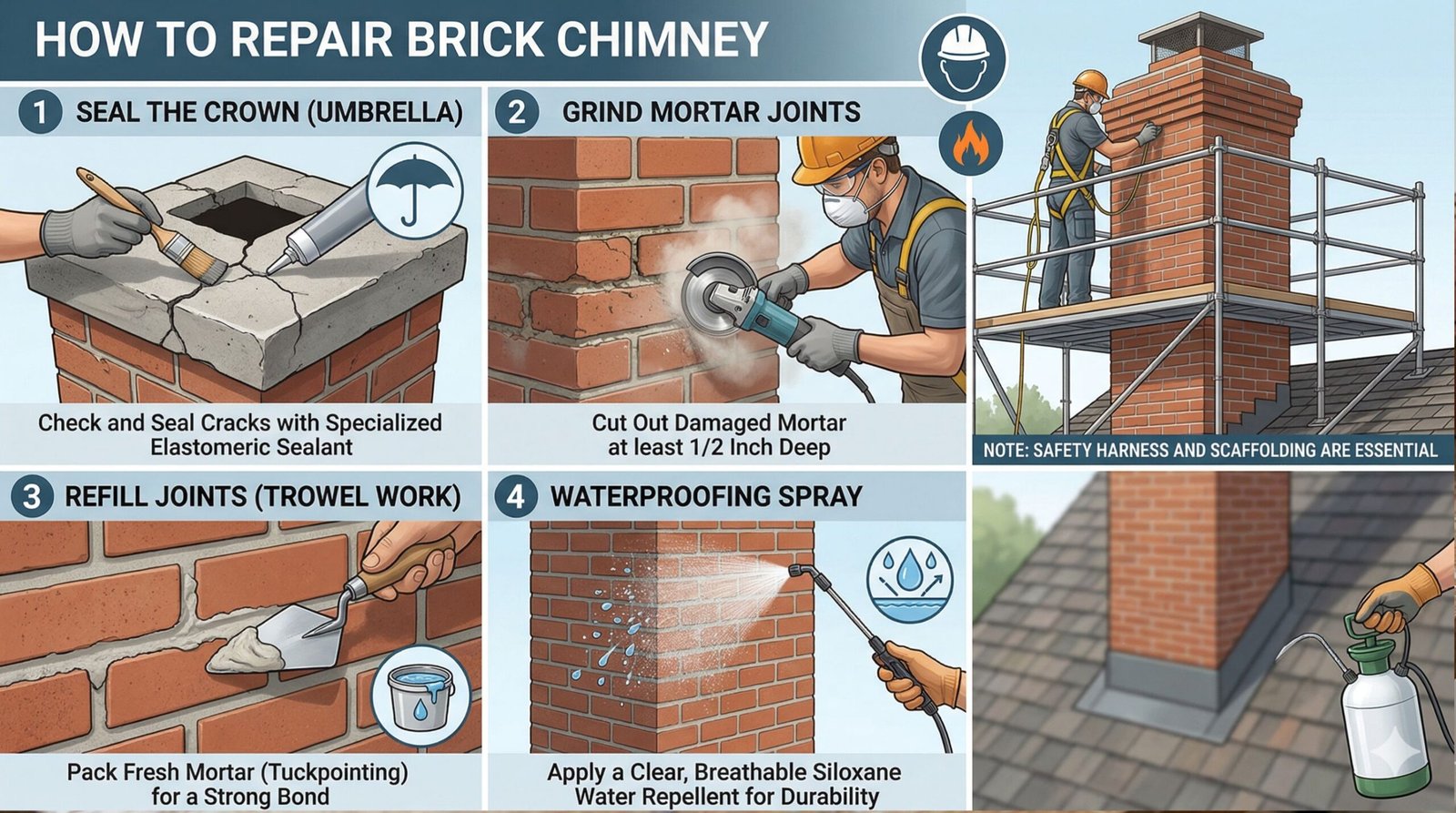 How to Repair Brick Chimney