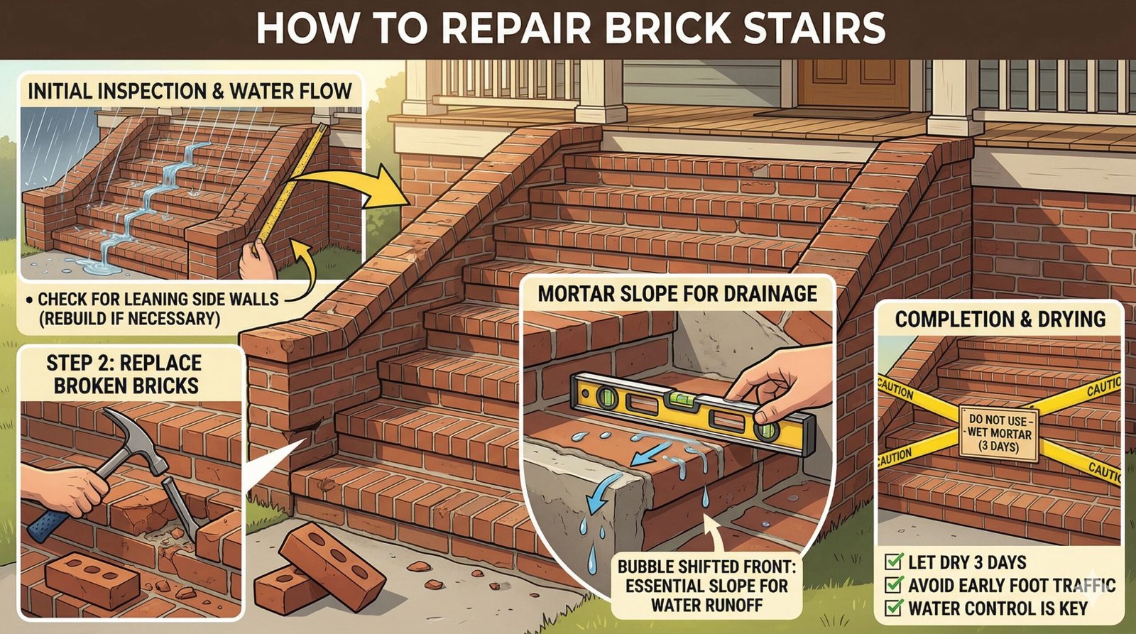 How to Repair Brick Stairs